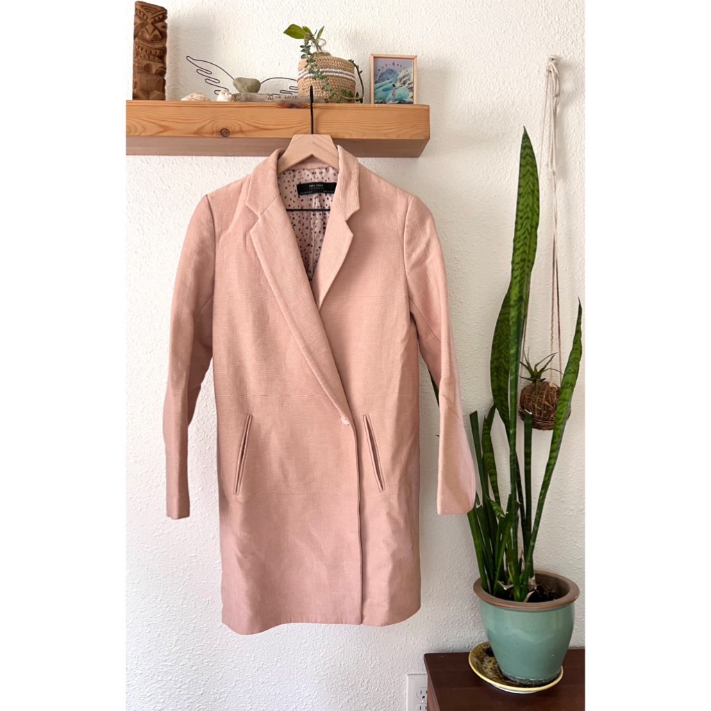 Zara Blush Colored Coat